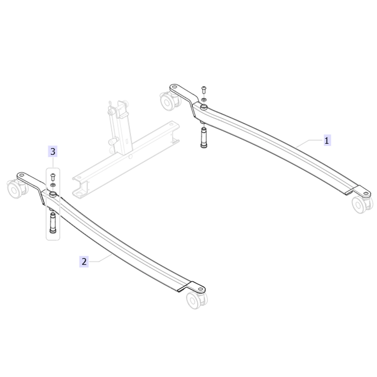 Invacare Birdie EVO Leg Assembly (ML)